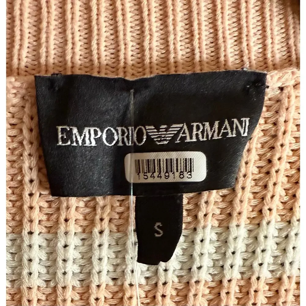 Emporio Armani Orange Striped Sweater Vest S